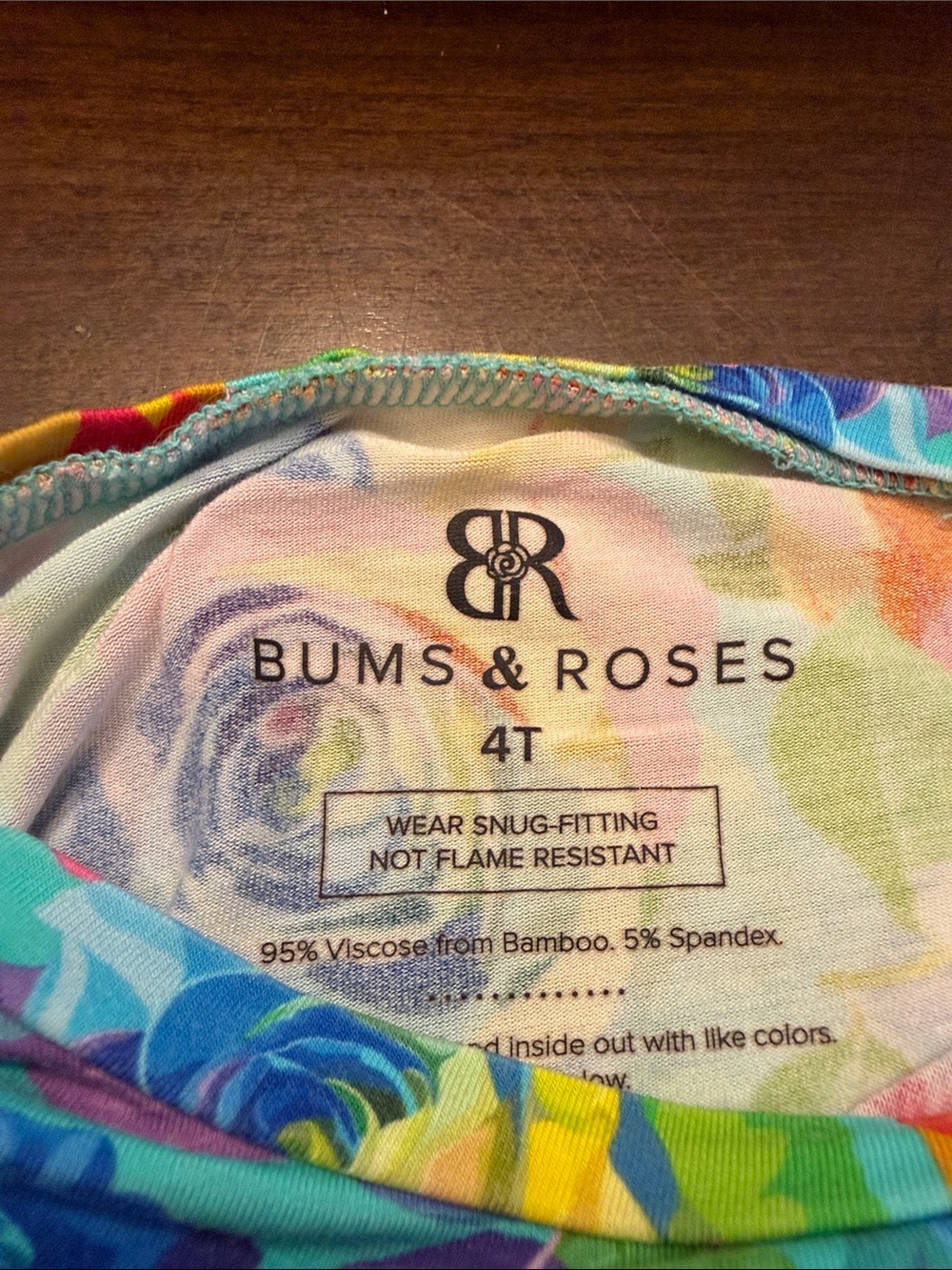 Bums & Roses Kaleidoscope Roses- 2pc pajama set - Picture 2 of 5